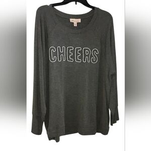 Philosophy Charcoal Long Sleeve Top